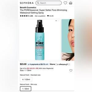 Benefit Setting Spray 30ml